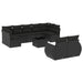 Set canapele de grădină cu perne, 10 piese, negru, poliratan - WALTI WALTI