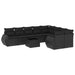 Set canapele de grădină cu perne, 10 piese, negru, poliratan - WALTI WALTI
