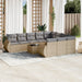 Set canapele de grădină cu perne, 11 piese, bej, poliratan - WALTI WALTI