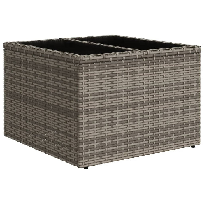 Set canapele de grădină cu 11 piese și perne, gri, poliratan WALTI