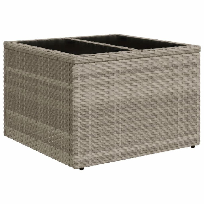Set mobilier de grădină cu perne, 8 piese gri deschis poliratan - WALTI WALTI