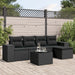 Set mobilier de grădină cu perne, 6 piese, negru, poliratan - WALTI WALTI