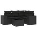 Set mobilier de grădină cu perne, 5 piese, negru, poliratan - WALTI WALTI