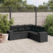 Set mobilier de grădină cu perne, 5 piese, negru, poliratan - WALTI WALTI