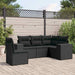 Set mobilier de grădină cu perne, 5 piese, negru, poliratan - WALTI WALTI