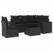 Set mobilier de grădină cu perne, 6 piese, negru, poliratan - WALTI WALTI