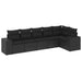 Set mobilier de grădină cu perne, 6 piese, negru, poliratan - WALTI WALTI