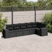 Set mobilier de grădină cu perne, 6 piese, negru, poliratan - WALTI WALTI
