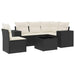Set mobilier de grădină cu perne, 6 piese, negru, poliratan - WALTI WALTI