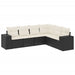 Set mobilier de grădină cu perne, 6 piese, negru, poliratan - WALTI WALTI
