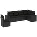 Set mobilier de grădină cu perne, 6 piese, negru, poliratan - WALTI WALTI