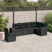 Set mobilier de grădină cu perne, 6 piese, negru, poliratan - WALTI WALTI
