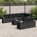 Set mobilier de grădină cu perne, 9 piese, negru, poliratan - WALTI WALTI