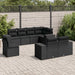 Set mobilier de grădină cu perne, 8 piese, negru, poliratan - WALTI WALTI