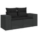 Set mobilier de grădină cu perne, 9 piese, negru, poliratan - WALTI WALTI