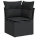 Set mobilier de grădină cu perne, 9 piese, negru, poliratan - WALTI WALTI