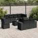 Set mobilier de grădină cu perne, 9 piese, negru, poliratan - WALTI WALTI