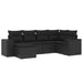 Set mobilier de grădină cu perne, 6 piese, negru, poliratan - WALTI WALTI