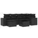 Set canapele de grădină cu perne, 7 piese, negru, poliratan - WALTI WALTI