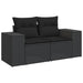 Set canapele de grădină cu perne, 10 piese, negru, poliratan - WALTI WALTI