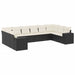 Set canapele de grădină cu perne, 10 piese, negru, poliratan - WALTI WALTI