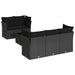 Set mobilier de grădină cu perne, 6 piese, negru, poliratan - WALTI WALTI