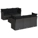 Set canapele de grădină cu perne, 7 piese, negru, poliratan - WALTI WALTI