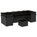 Set mobilier de grădină cu perne, 8 piese, negru, poliratan - WALTI WALTI