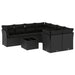 Set mobilier de grădină cu perne, 9 piese, negru, poliratan - WALTI WALTI