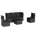Set mobilier de grădină cu perne, 6 piese, negru, poliratan - WALTI WALTI