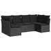Set mobilier de grădină cu perne, 6 piese, negru, poliratan - WALTI WALTI