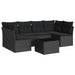 Set canapele de grădină cu perne, 7 piese, negru, poliratan - WALTI WALTI