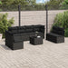 Set mobilier de grădină cu perne, 9 piese, negru, poliratan - WALTI WALTI