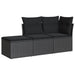 Set mobilier de grădină cu perne, 3 piese, negru, poliratan - WALTI WALTI