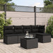 Set mobilier de grădină cu perne, 6 piese, negru, poliratan - WALTI WALTI