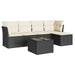 Set mobilier de grădină cu perne, 6 piese, negru, poliratan - WALTI WALTI