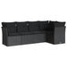 Set mobilier de grădină cu perne, 5 piese, negru, poliratan - WALTI WALTI