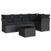 Set mobilier de grădină cu perne, 6 piese, negru, poliratan - WALTI WALTI
