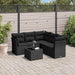 Set mobilier de grădină cu perne, 6 piese, negru, poliratan - WALTI WALTI