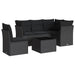 Set mobilier de grădină cu perne, 6 piese, negru, poliratan - WALTI WALTI
