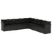 Set mobilier de grădină cu perne, 9 piese, negru, poliratan - WALTI WALTI