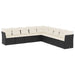 Set mobilier de grădină cu perne, 9 piese, negru, poliratan - WALTI WALTI