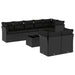 Set mobilier de grădină cu perne, 9 piese, negru, poliratan - WALTI WALTI