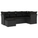 Set mobilier de grădină cu perne, 6 piese, negru, poliratan - WALTI WALTI