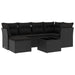 Set canapele de grădină cu perne, 7 piese, negru, poliratan - WALTI WALTI