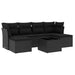 Set canapele de grădină cu perne, 7 piese, negru, poliratan - WALTI WALTI