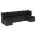 Set canapele de grădină cu perne, 7 piese, negru, poliratan - WALTI WALTI