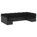 Set canapele de grădină cu perne, 10 piese, negru, poliratan - WALTI WALTI