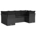 Set mobilier de grădină cu perne, 6 piese, negru, poliratan - WALTI WALTI