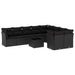 Set canapele de grădină cu perne, 10 piese, negru, poliratan - WALTI WALTI